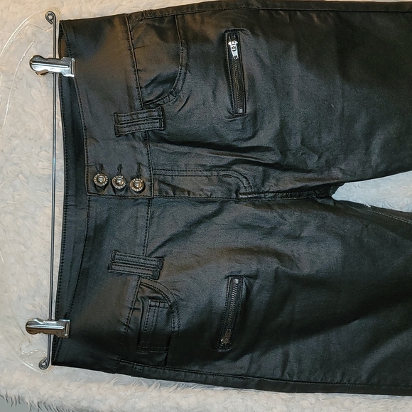 Black Faux Leather Pants - Picture 3 of 4